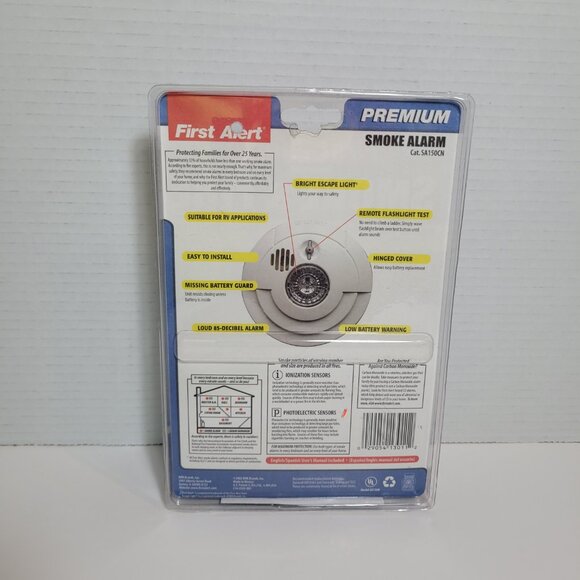 First Premium Smoke & Fire Alarm Model SA150B Bright Light And Sound New Sealed - Picture 3 of 7